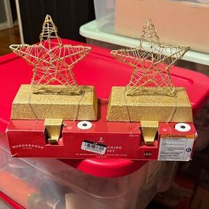 Gold Wire Star Tabletop Lights (Set of 2)